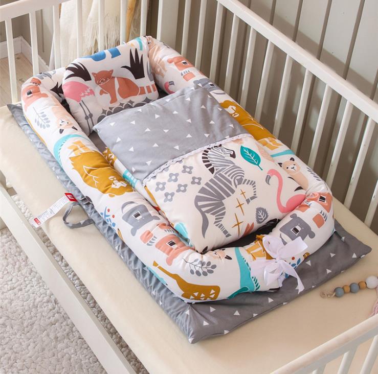 Crib Anti-pressure Newborn Foldable Portable Crib Middle Kids Gym From House S