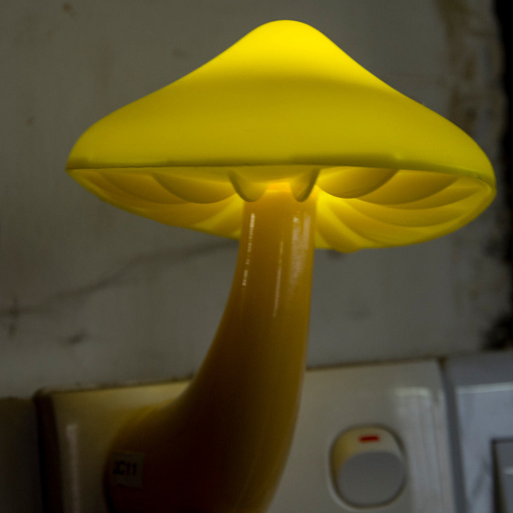 LED Night Light Mushroom Wall Socket Lamp EU US Plug Warm White Home dealsniper-net