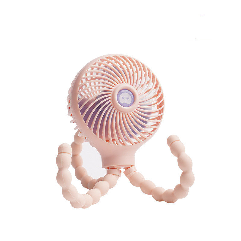 Octopus Deformed Folding Fan New USB Charging Mini Handheld