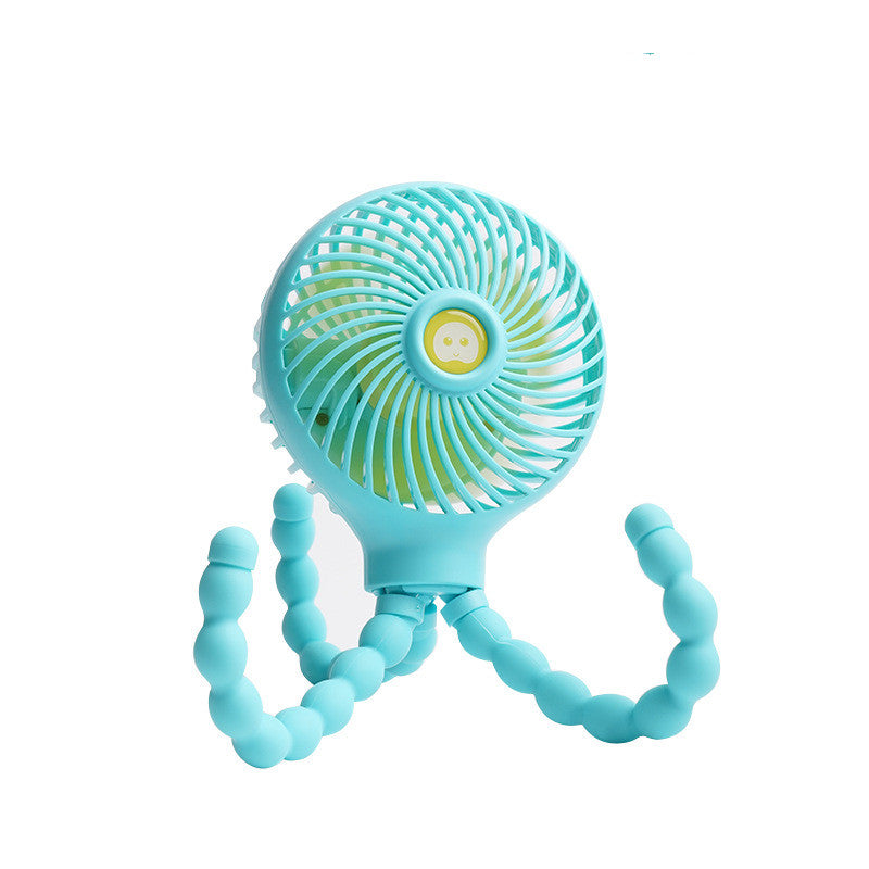 Octopus Deformed Folding Fan New USB Charging Mini Handheld