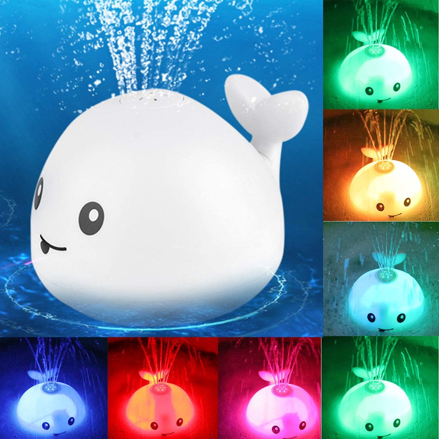 New Baby Bathroom Bath Electric Induction Whale Spray Small Toy Kids dealsniper-net