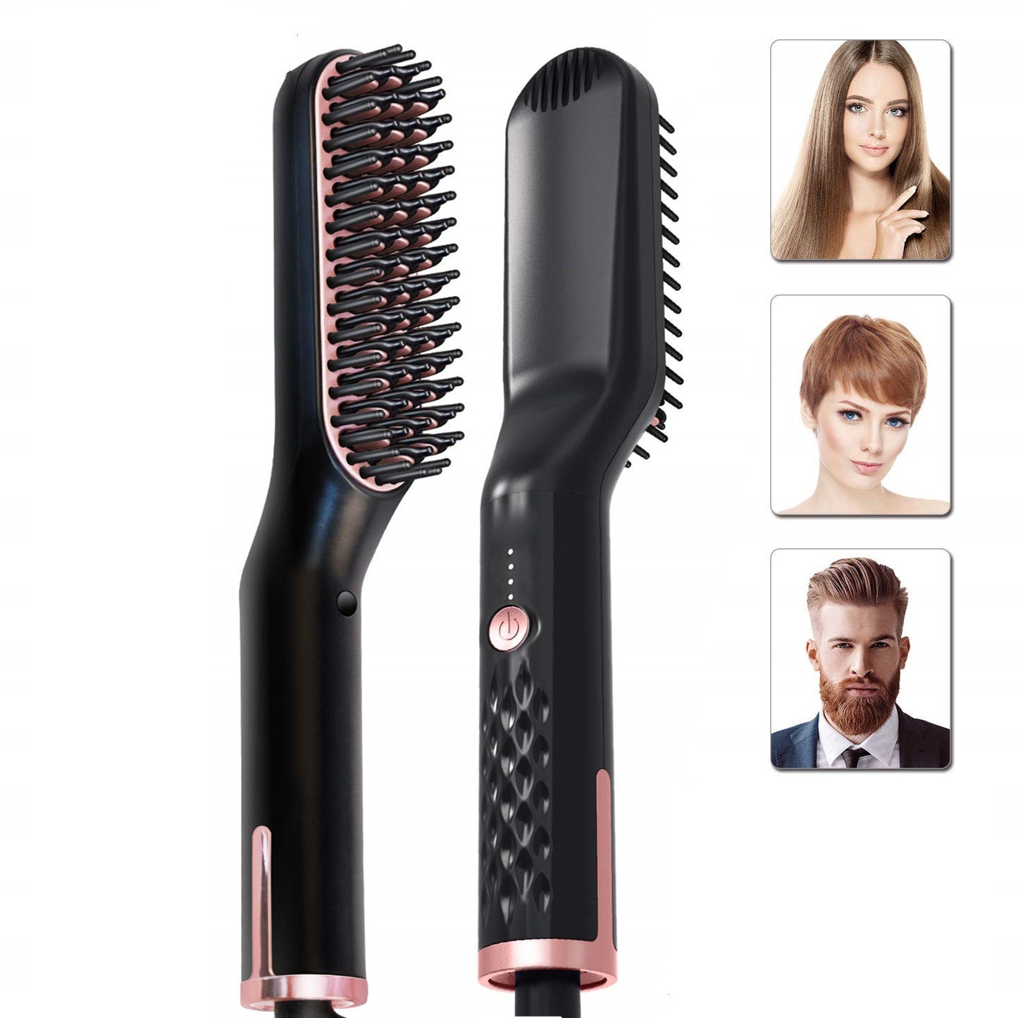 Hair Styling Comb Hair Straightener Comb Hair Straightener Beauty dealsniper-net Black pink AU