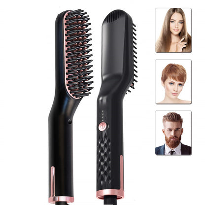 Hair Styling Comb Hair Straightener Comb Hair Straightener Beauty DealSniper.net Black pink AU