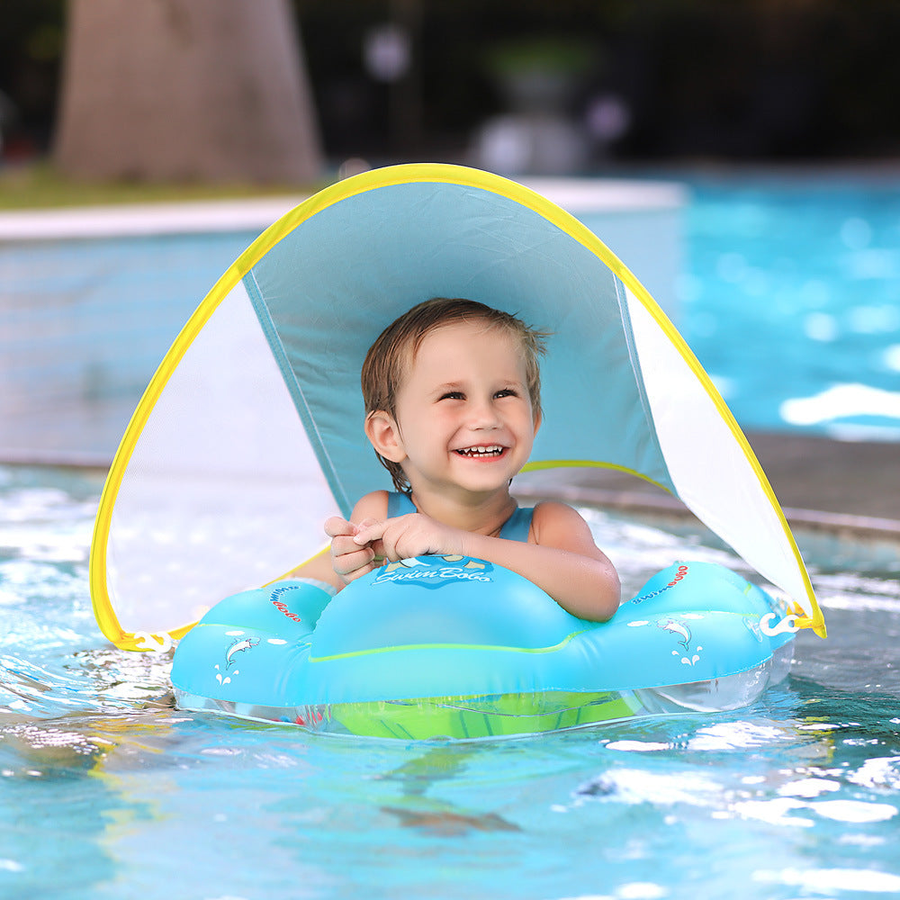 Baby Swimming Float With Canopy Inflatable Infant