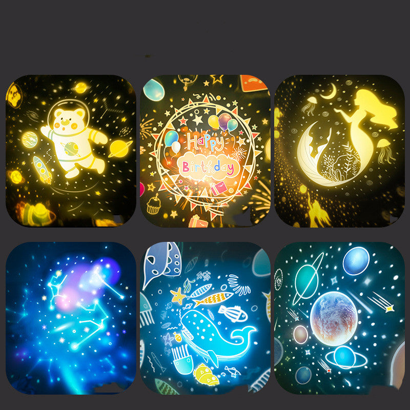 Rotatable Star Projector Light Colorful Music LED Night Lights For Kids USB Charging Sing Project lamp Kids dealsniper-net