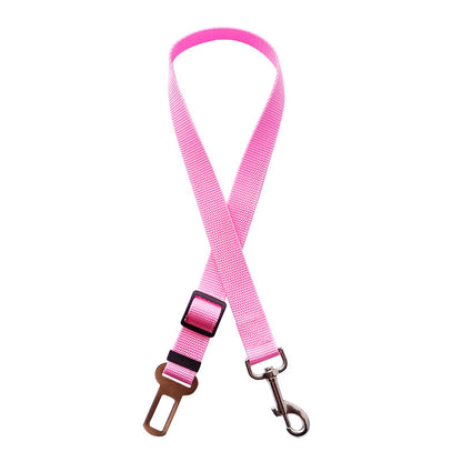 Adjustable Pet Cat Dog Car Seat Belt Pet Seat Vehicle Dog Harness Pets dealsniper-net Pink