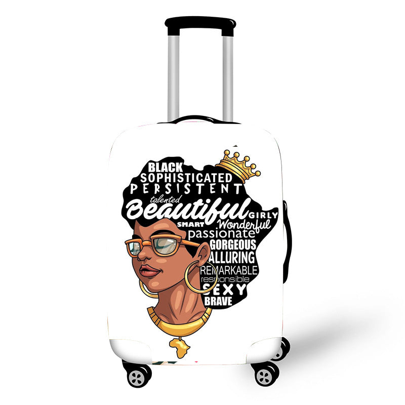 Nopersonality African Art Girl Travel Accessories Luggage Cover Women dealsniper-net MM L