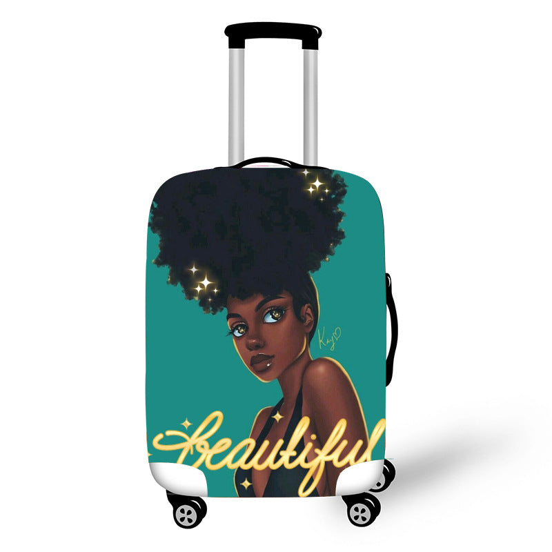 Nopersonality African Art Girl Travel Accessories Luggage Cover Women dealsniper-net L L