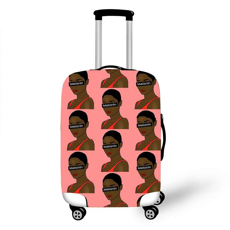 Nopersonality African Art Girl Travel Accessories Luggage Cover Women dealsniper-net K L