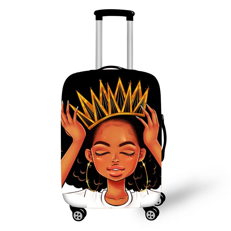 Nopersonality African Art Girl Travel Accessories Luggage Cover Women dealsniper-net J L