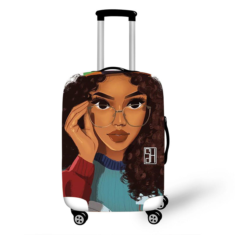 Nopersonality African Art Girl Travel Accessories Luggage Cover Women dealsniper-net F L