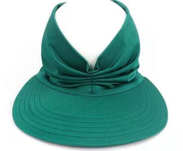 Cross-Border New Anti-Ultraviolet Sun Visor Outdoor Fashion Women Gym From House Green Cap circumference 56 65cm