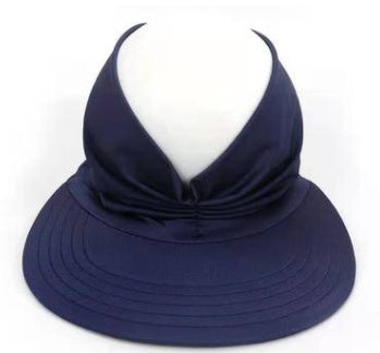 Cross-Border New Anti-Ultraviolet Sun Visor Outdoor Fashion Women Gym From House navy Cap circumference 56 65cm