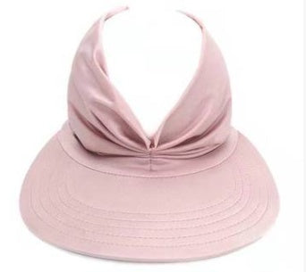 Cross-Border New Anti-Ultraviolet Sun Visor Outdoor Fashion Women Gym From House Pink Cap circumference 56 65cm