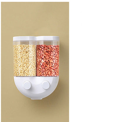 Household Kitchen Wall-mounted Grain Storage Sealed Box Kitchen dealsniper-net White B 300ml