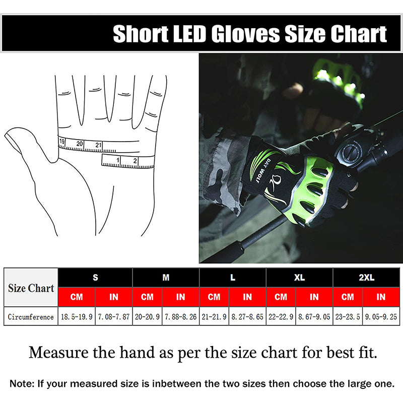 Fingerless Outdoor Sports Bike Lighting Gloves Sports dealsniper-net