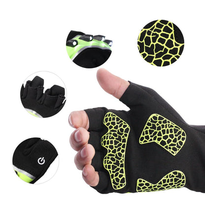 Fingerless Outdoor Sports Bike Lighting Gloves Sports dealsniper-net