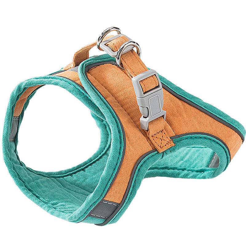 Cat Traction Rope Chest Strap To Prevent Breaking Free Pets Cat Strap Pets Gym From House Green orange 2XL