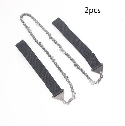 24 inch portable hand chain saw outdoor survival hand saw garden garden hand saw outdoor wire saw Outdoor DealSniper.net 2pcs black