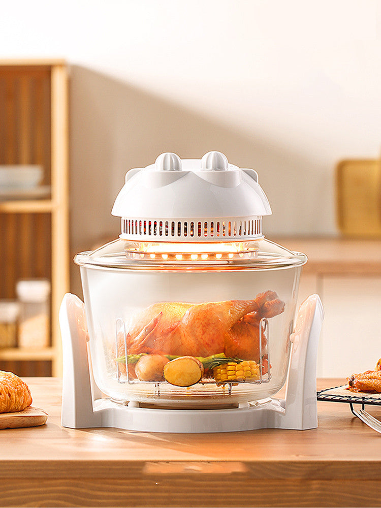 Large Capacity Intelligent Oil-Free Electric Fryer Kitchen DealSniper.net White