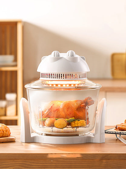 Large Capacity Intelligent Oil-Free Electric Fryer Kitchen DealSniper.net White