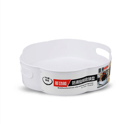 New Multifunctional Non-Slip Rotating Storage Box Kitchen Gym From House White