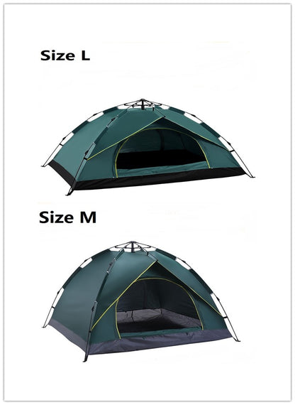 Automatic Tent Spring Type Quick Opening Rainproof Sunscreen Camping Tent Outdoor dealsniper-net Dark Green M and L No logo