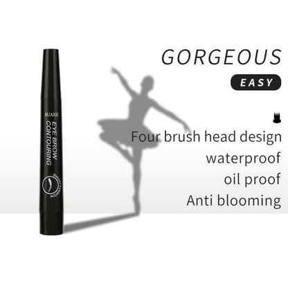 Four-Headed Bifurcated Eyebrow Pencil Lasts Beauty dealsniper-net