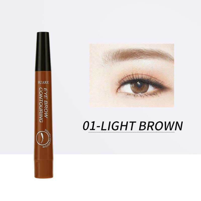 Four-Headed Bifurcated Eyebrow Pencil Lasts Beauty dealsniper-net No. 1 light brown 1PC