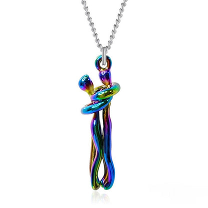 Affectionate Hug Necklace Couples Gift Fashion Pendant Necklace Jewelry dealsniper-net Colorful L