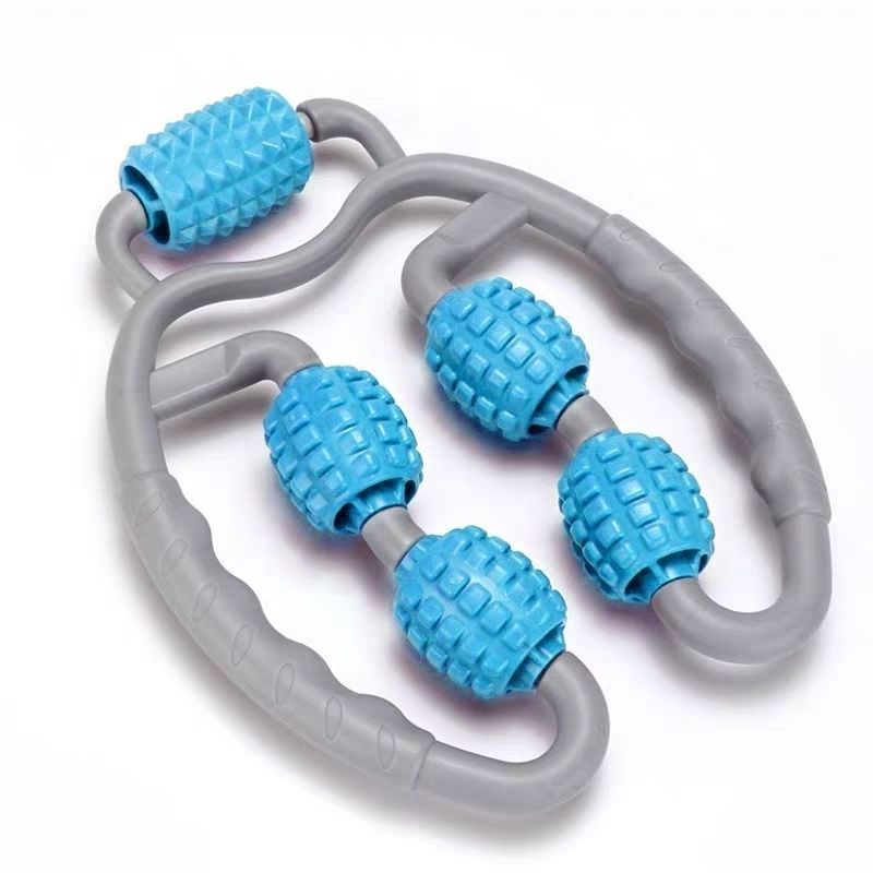 U Shape Trigger Point Massage Roller Full Body Massage Tool Sports DealSniper.net Old blue