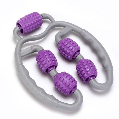 U Shape Trigger Point Massage Roller Full Body Massage Tool Sports DealSniper.net Old purple