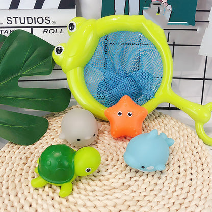 Baby Cute Animals Bath Toy Swimming Water Toys Soft Rubber Float Kids dealsniper-net D