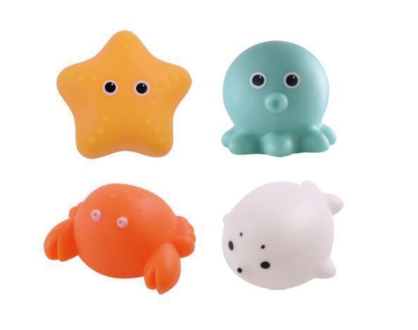 Baby Cute Animals Bath Toy Swimming Water Toys Soft Rubber Float Kids dealsniper-net B