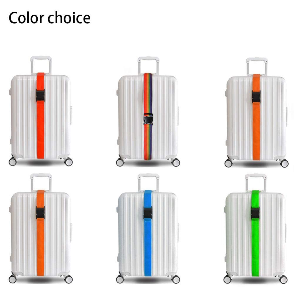 7 Colors Adjustable Nylon Lock Travel Luggage Straps Belt Protective Travel Accessories Suitcase Packing Belt Travel dealsniper-net