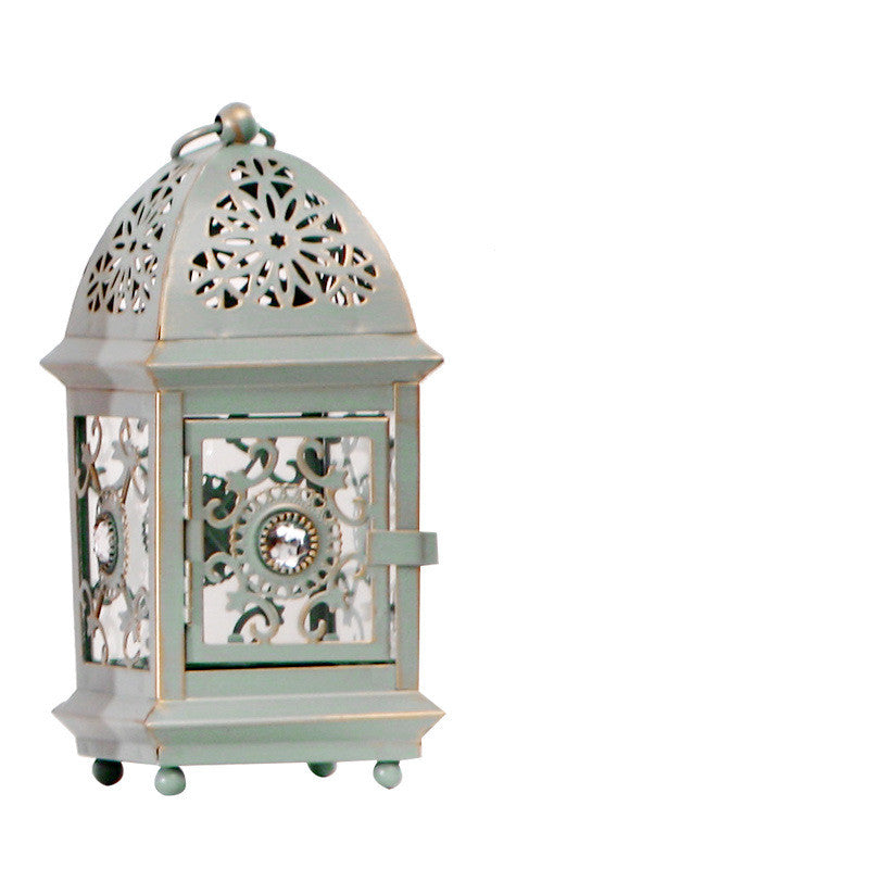 Retro Wrought Iron Candle Holder Home Decoration Home DealSniper.net Green No tea wax