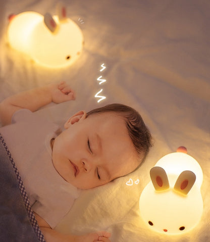 New Year'S Gift Rabbit Silicone Lamp Pat Feeding Creative Home Decor Gym From House