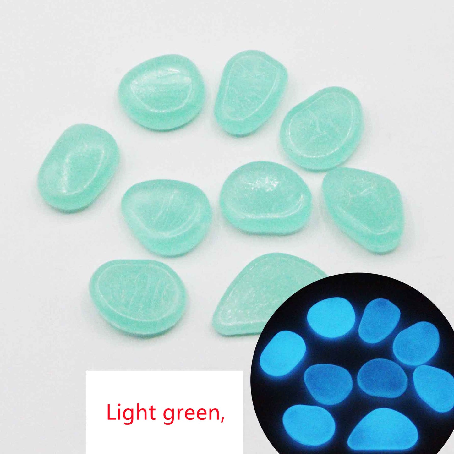 Garden aquarium aquarium luminous stone Artificial fluorite fluorescent luminous pebbles