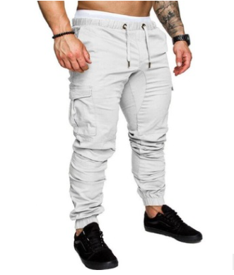 Men's Woven Fabric Casual Pants Drawstring Pants Men dealsniper-net