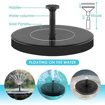 Solar Fountain Water Outdoor Garden Circular Floating Water Landscape Garden dealsniper-net