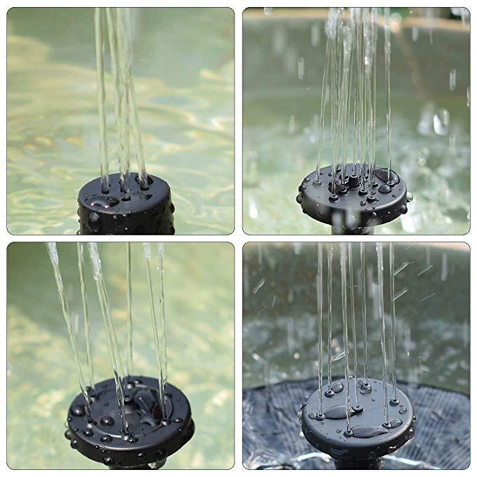 Solar Fountain Water Outdoor Garden Circular Floating Water Landscape Garden dealsniper-net Black 13CM