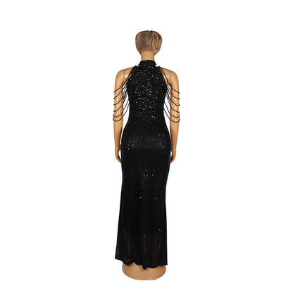 African Ladies' Quality High Stretch Sequin Mermaid Dress Women DealSniper.net