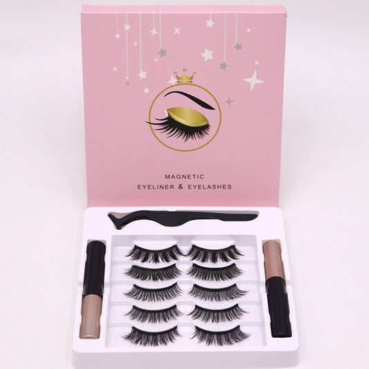 Magnetic Eyelashes Eyeliner Set Long Lasting False Mink Eye Lashes