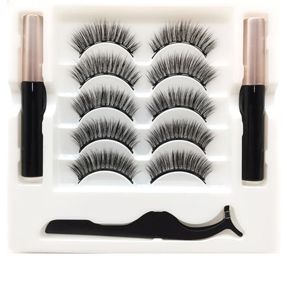 Magnetic Eyelashes Eyeliner Set Long Lasting False Mink Eye Lashes Beauty dealsniper-net 003 single number