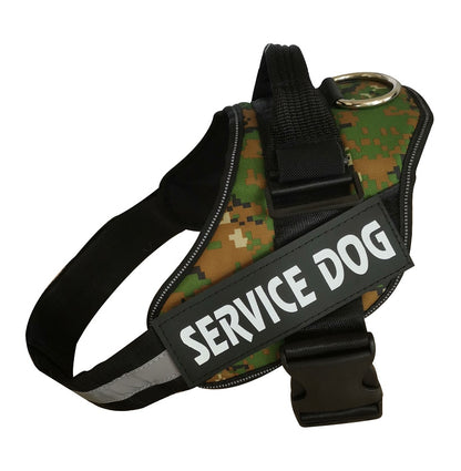 Personalized Custom Adjustable Reflective Breathable Dog Harness Pets dealsniper-net L Camouflage green