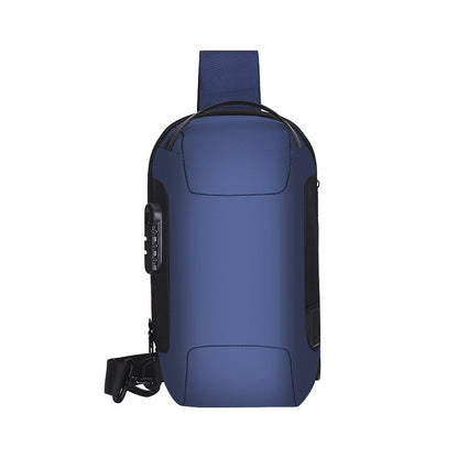 Fashionable And Simple Men's Functional Sports Car Chest Bag Shoulder Bag Men DealSniper.net Blue