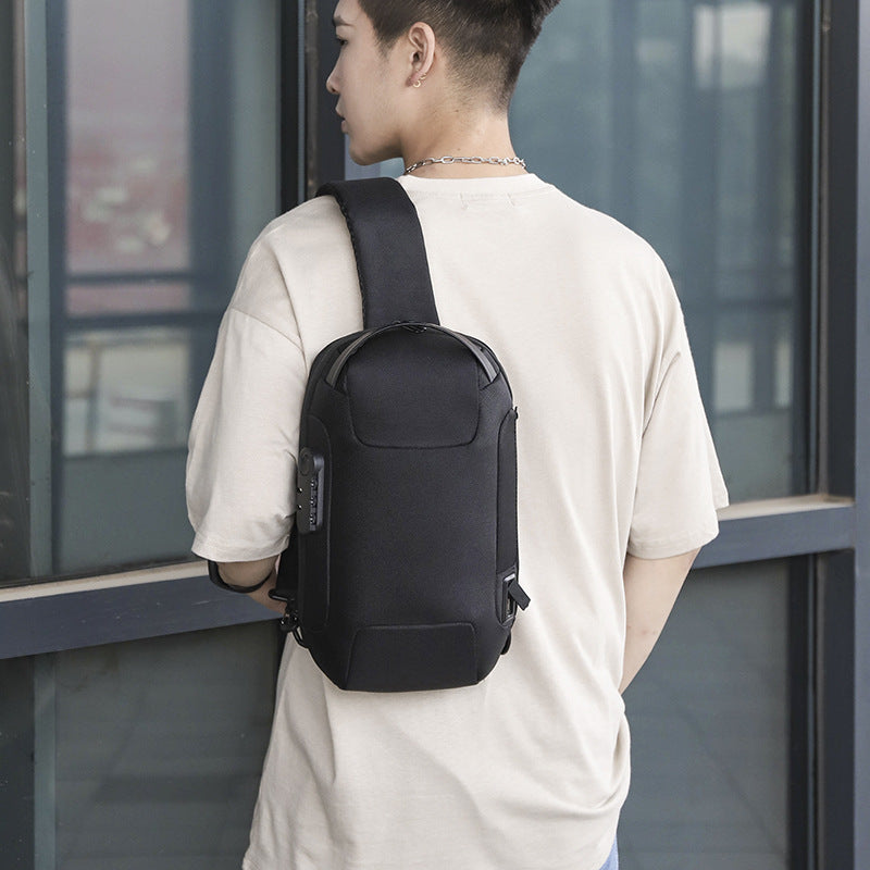 Fashionable And Simple Men's Functional Sports Car Chest Bag Shoulder Bag Men DealSniper.net