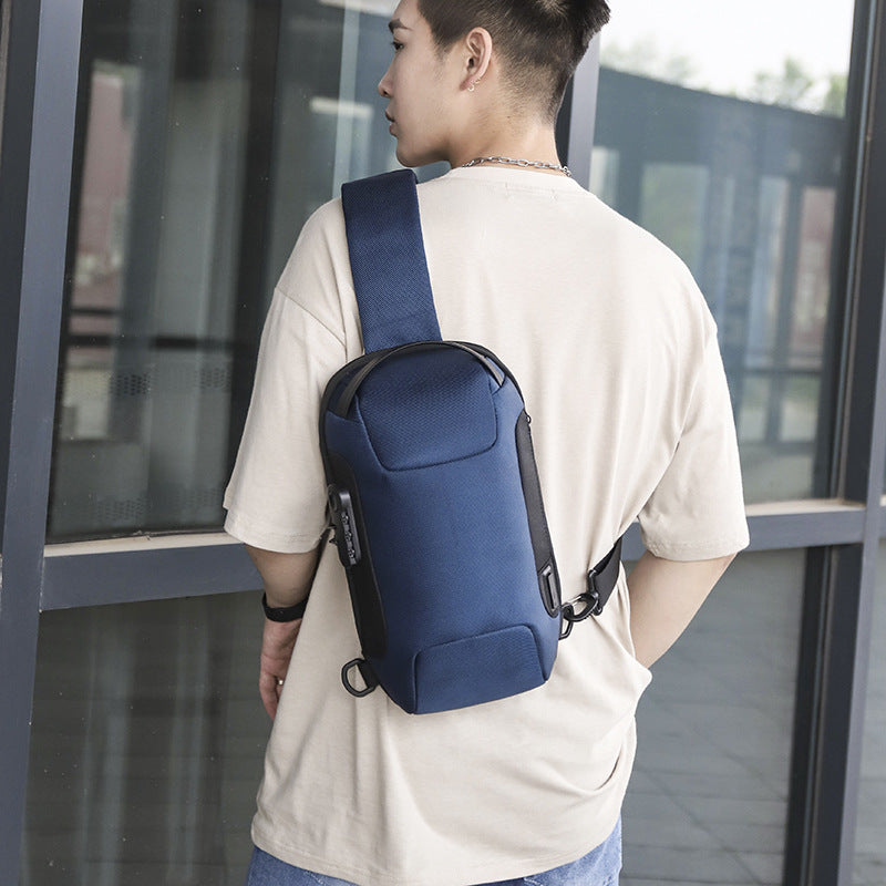 Fashionable And Simple Men's Functional Sports Car Chest Bag Shoulder Bag Men DealSniper.net