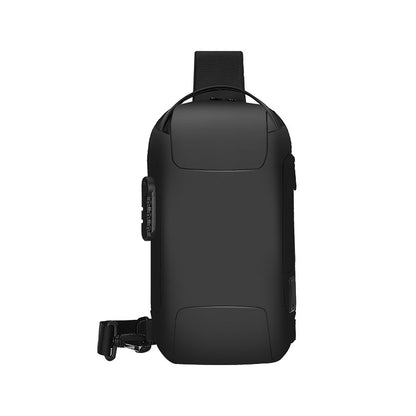 Fashionable And Simple Men's Functional Sports Car Chest Bag Shoulder Bag Men DealSniper.net Black