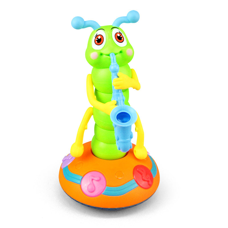 Electric Cute Worm Dancing Music Lighting Walking Cartoon Animal Doll Children Toys Birthday Gift Kids dealsniper-net